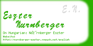 eszter nurnberger business card